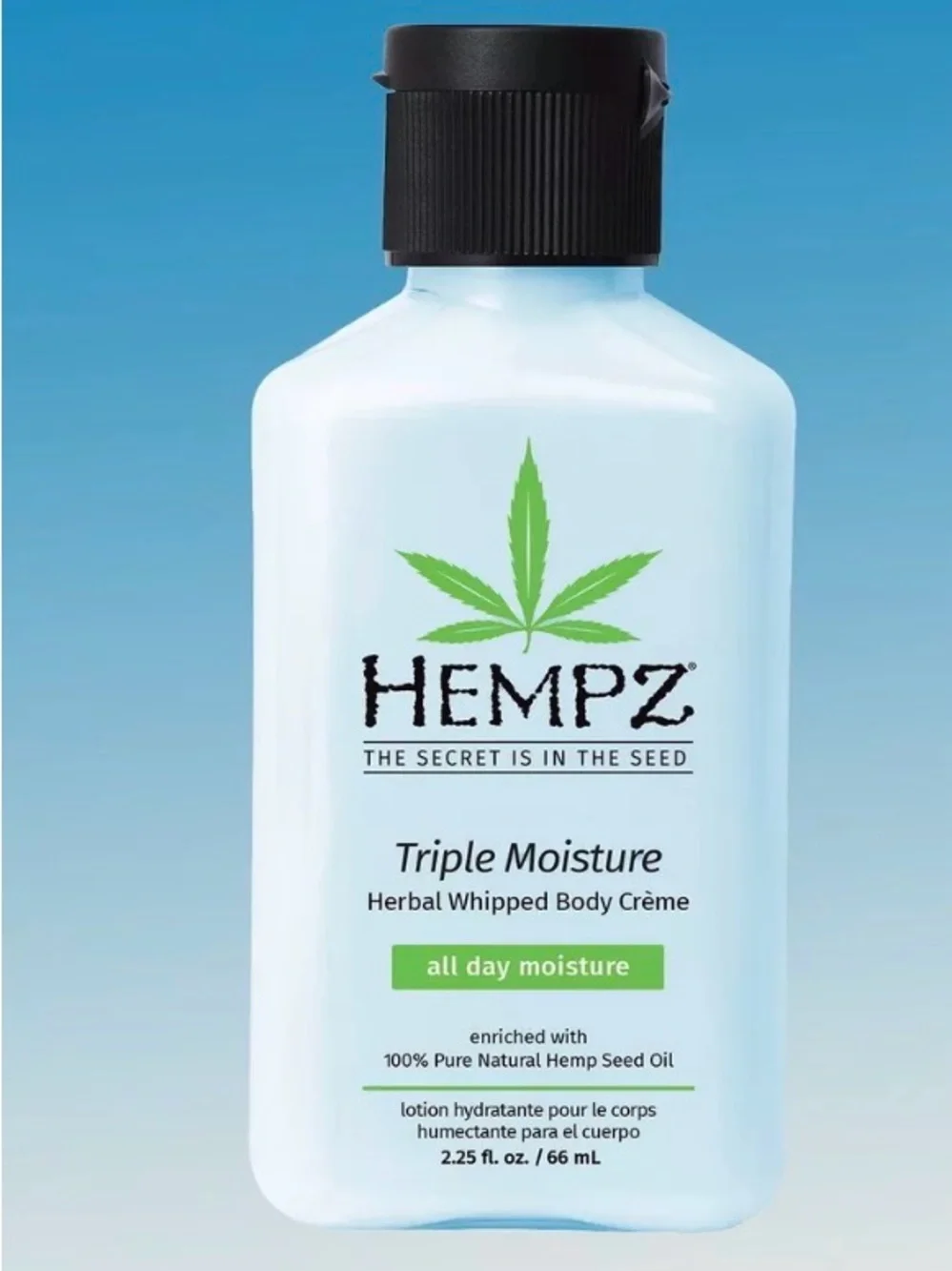 Hempz Triple Moisture Herbal Whipped Body Crème — White & Green. Travel size